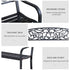 126Lx60Wx85H cm Steel Bench-Black