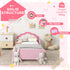 Toddler Bed Frame, Princess Bed for Kids, Cloud-Design, 143 x 74 x 55cm - Pink