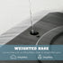 2.4-2.9m Adjustable Basketball Hoop and Stand with Weighted Base, Portable on Wheels, Black