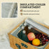 Two-Person Picnic Set, with Wicker Basket