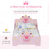 Kids Toddler Bed Princess Crown Theme Safety Side Rails Slats Home Bedroom Furniture Boys Girls 3-6 Yrs Pink 143 x 73 x 60 cm