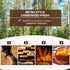 1.5M Wooden Garden Bridge Lawn Décor Stained Finish Arc Outdoor Pond Walkway w/ Railings Water Yard Decoration