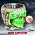 5.5" Skeleton Candy Bowl Outdoor Halloween Decoration, Halloween Prop with Sound Activated, Light Up Eyes, Sound Effects for Haunted House
