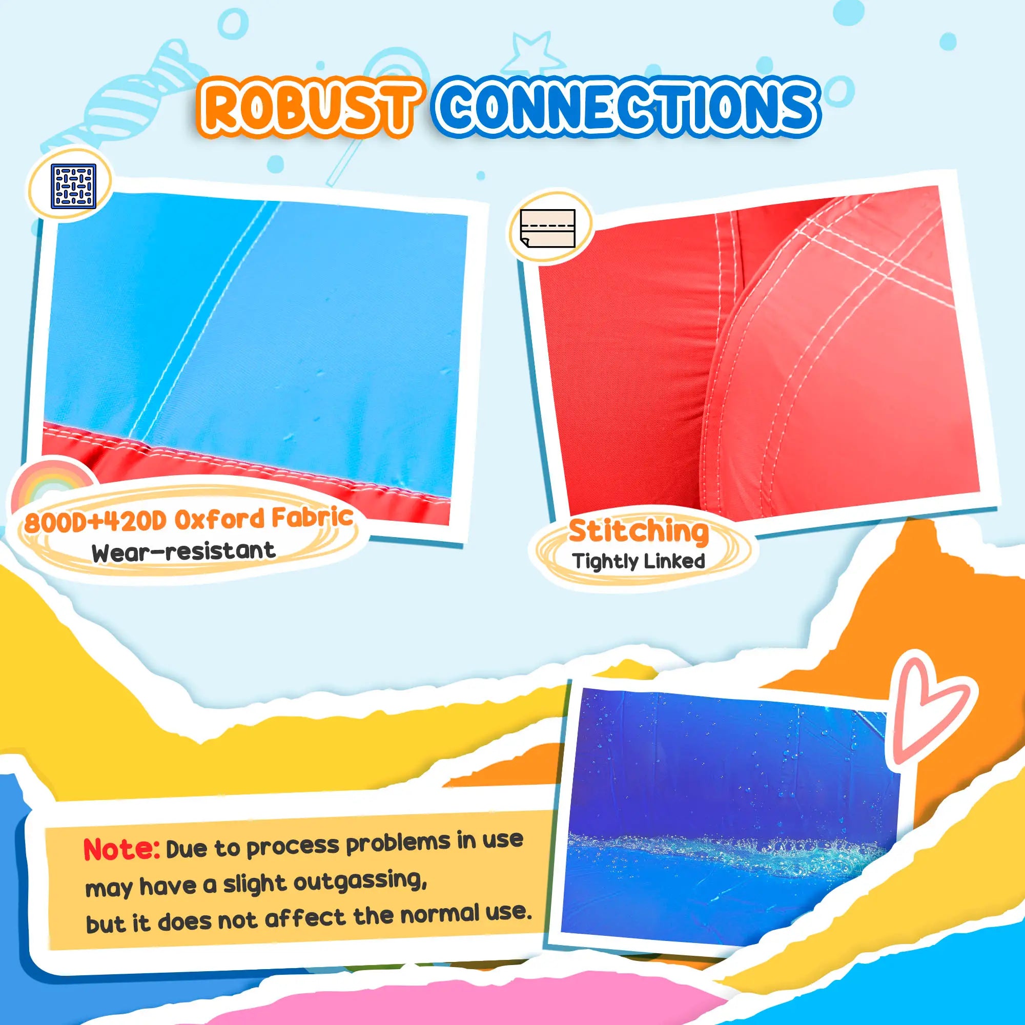 4 in 1 Kids Bouncy Castle Large Sailboat Style Inflatable House Slide Trampoline Water Pool Climbing Wall with Blower Carrybag for Kids Age 3-8, 2.65 x 2.6 x 2m