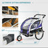 Baby Bike Trailer, Child Bicycle Trailer with 5 Point Harness, Steel Frame, Reflectors, Safety Flag, Hitch Coupler, Purple