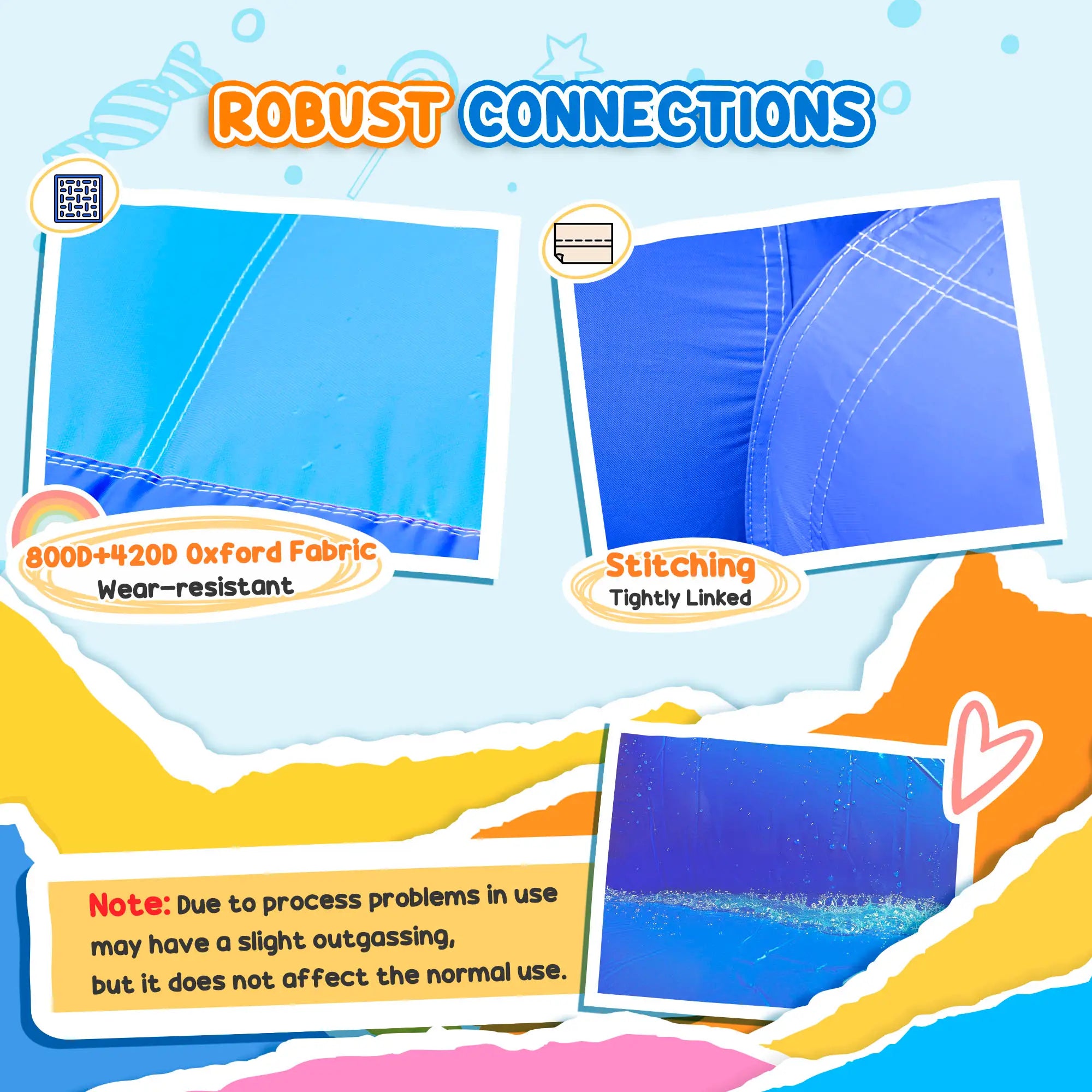4 in 1 Kids Bouncy Castle Extra Large Double Slides & Trampoline Design Inflatable House Pool Climbing Wall with Blower Carrybag for Kids Age 3-8, 3.8 x 3.7 x 2.3m