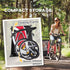 Baby Bike Trailer, Child Bicycle Trailer with 5 Point Harness, Steel Frame, Reflectors, Safety Flag, Hitch Coupler, Red