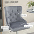 Bar Stools Set of 2, Modern Swivel & Adjustable Velvet Barstools with Button Tufted Back, Footrest, Nailhead Trim for Home Bar, Grey