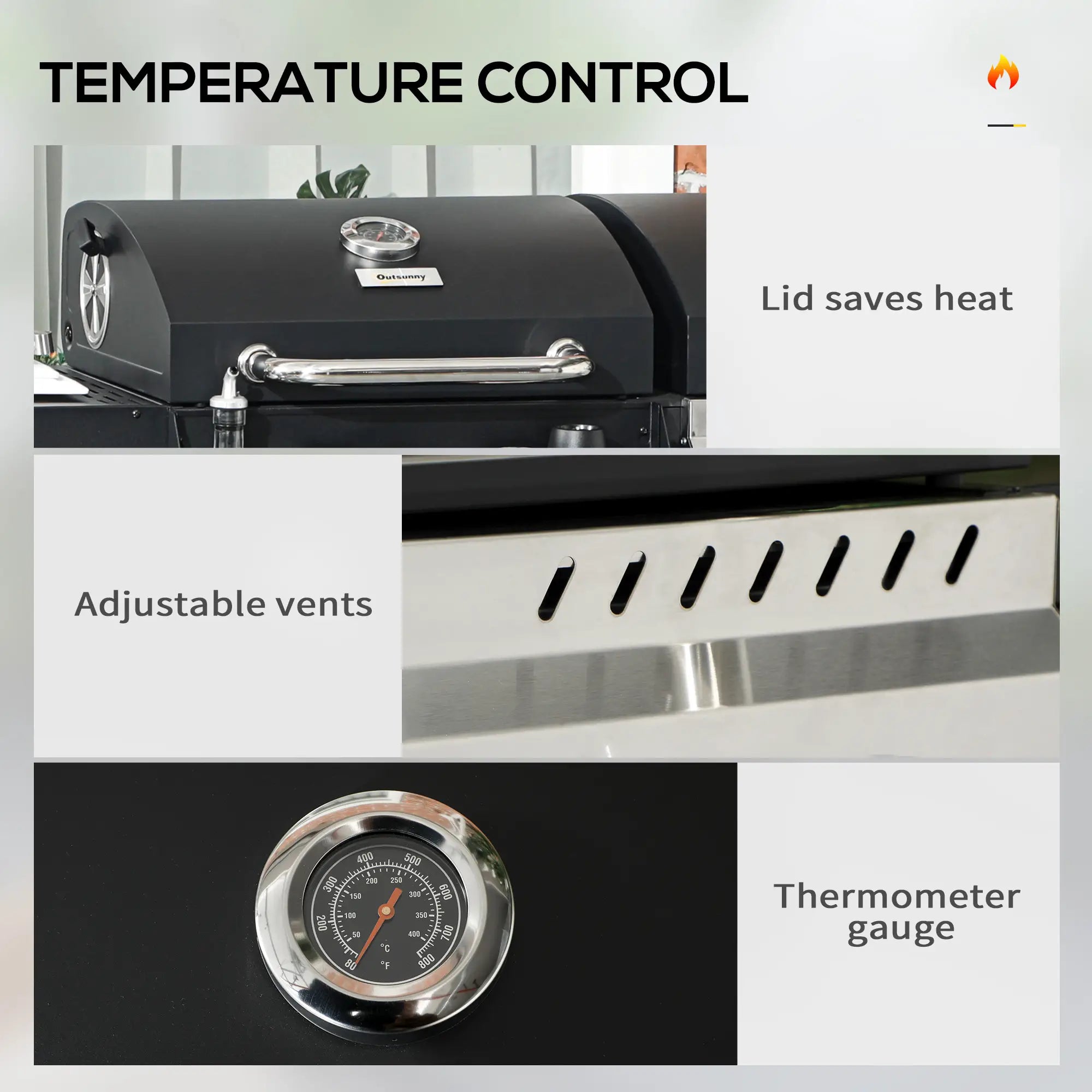 Dual Fuel BBQ Grill - Black