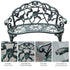 Cast Aluminum Garden Bench-Antique Green