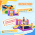 Kids Bouncy Castle House Inflatable Trampoline Slide Water Pool 3 in 1 with Blower for Kids Age 3-8 Multi-color 2.8 x 2.5 x 1.7m