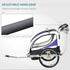 Baby Bike Trailer, Child Bicycle Trailer with 5 Point Harness, Steel Frame, Reflectors, Safety Flag, Hitch Coupler, Purple