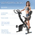 2-in-1 Folding Exercise Bike with 8-Level Magnetic Resistance, Arm Resistance Band, Pulse Sensor, Black