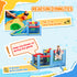 Inflatable Bouncy Castle with 550W Blower, Basketball Hoop, Long Slide, Dart Board, Carrying Bag, 385 x 290 x 180 cm