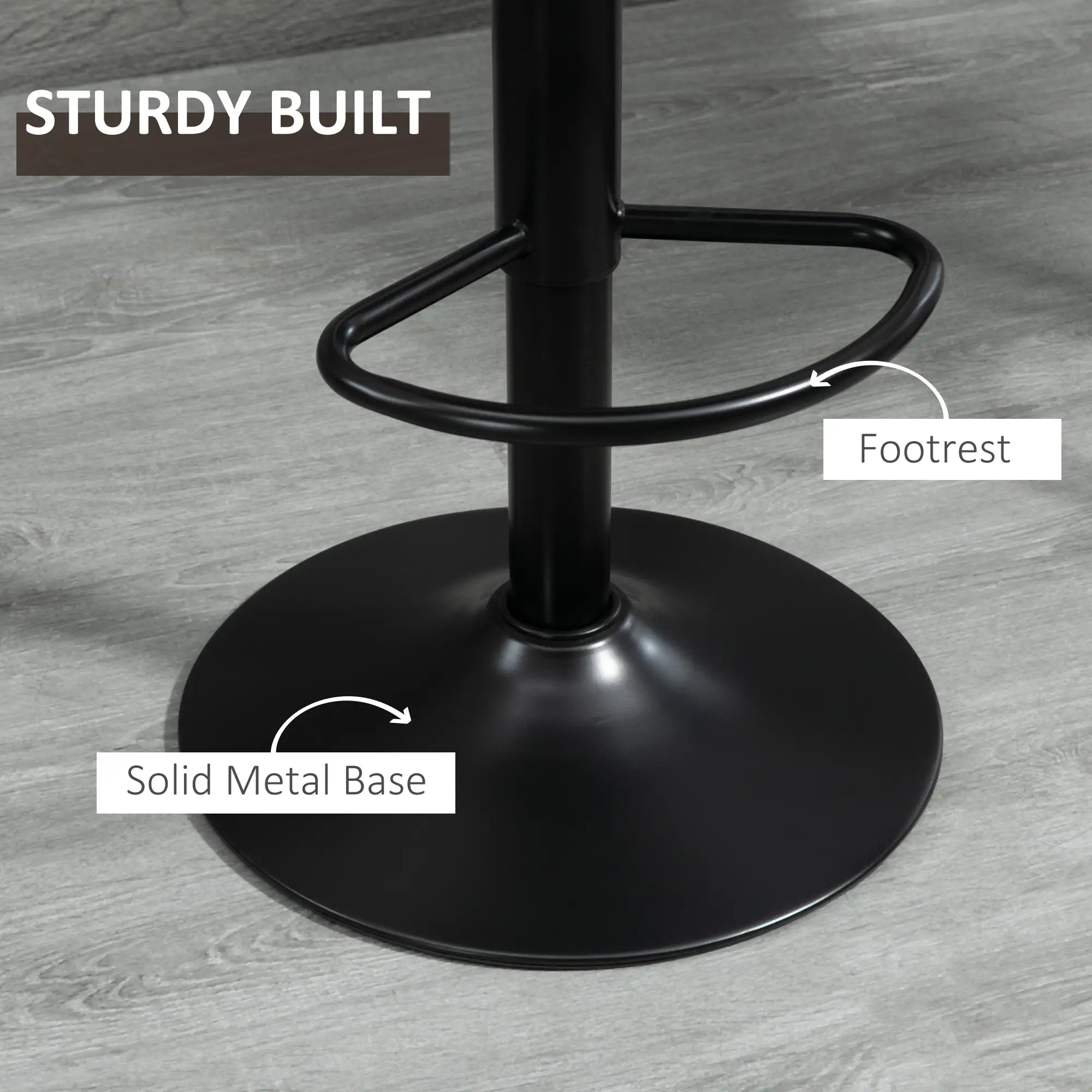 Bar Stools Set of 2, Swivel Counter Height Barstools with Back, Adjustable Bar Chairs, Breakfast Dining Stools for Kitchen Island Counter with Adjustable Steel Footrest & Base, Brown 5