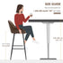 Retro Bar Stools Set of 2, Breakfast Bar Chairs with Footrest, Kitchen Stools with Backs and Steel Legs, for Dining Area and Home Bar, Brown