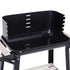 Trolley Charcoal BBQ Barbecue Grill Outdoor Patio Garden Heating Smoker with Side Trays Storage Shelf and Wheels