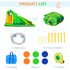 5 in 1 Kids Bouncy Castle Large Crocodile Style Inflatable House Slide Basket Water Pool Gun Climbing Wall with Blower Carrybag for Kids Age 3-8, 3.85 x 2.85 x 2.25m