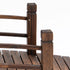 1.5M Wooden Garden Bridge Lawn Décor Stained Finish Arc Outdoor Pond Walkway w/ Railings Water Yard Decoration