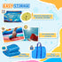 Kids Inflatable Bouncy Castle Water Slide 6 in 1 Bounce House Jumping Castle Water Gun Climbing Wall with Air Blower for Age 3-8, 3.9 x 3 x 2m