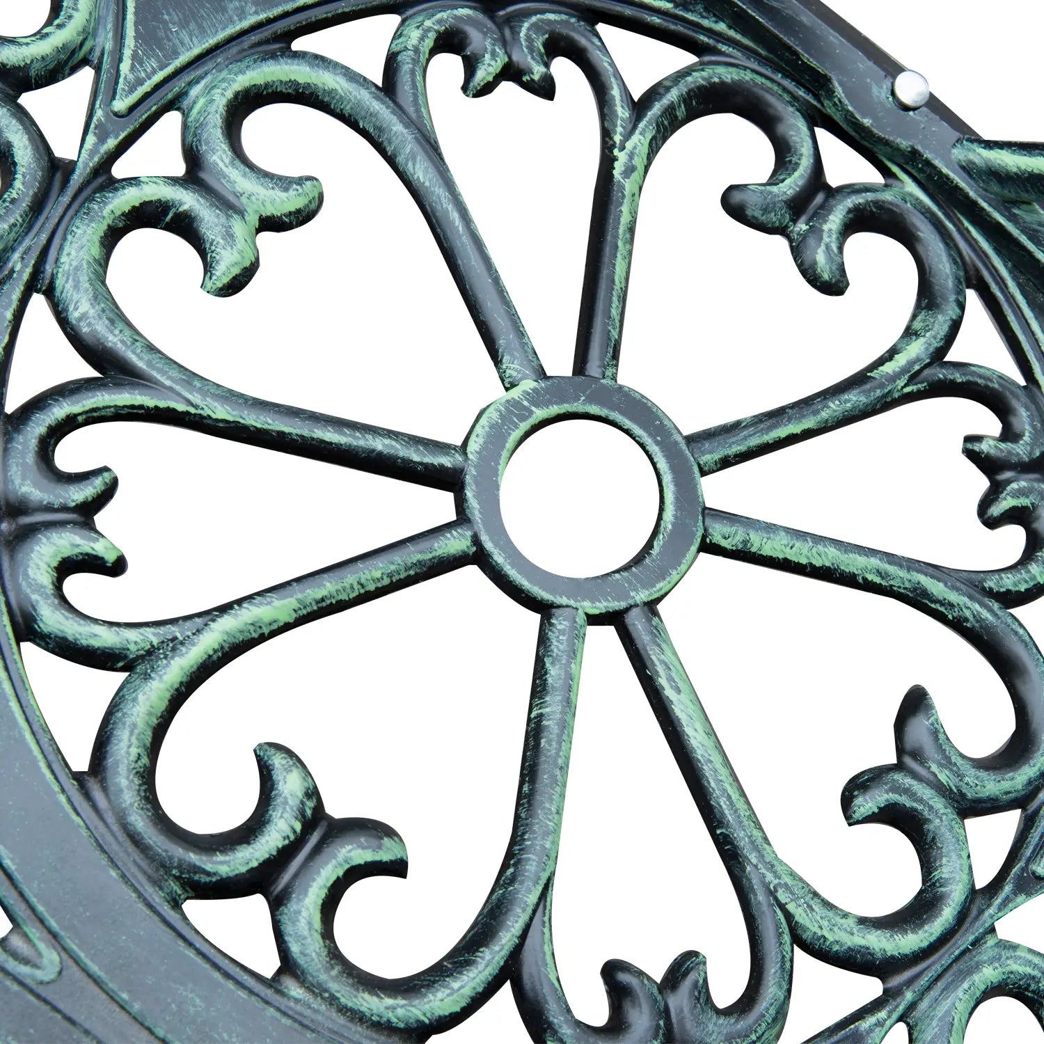 Cast Aluminum Garden Bench-Antique Green