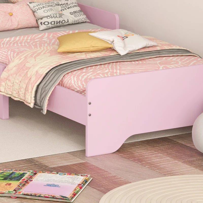 Toddler Bed Frame, Princess Bed for Kids, Cloud-Design, 143 x 74 x 55cm - Pink