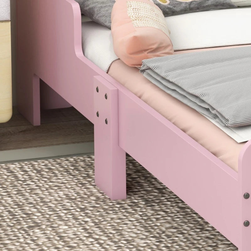 Toddler Bed Frame, Princess Bed for Kids, Cloud-Design, 143 x 74 x 55cm - Pink