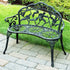 Cast Aluminum Garden Bench-Antique Green