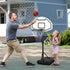 Portable Basketball Stand 94-123cm Basket Height Adjustable Hoop For Adults Suitable for Pool Side
