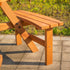 6 Seater Wooden Picnic Table and Garden Benches Set, Round Garden Dining Set with 3 Benches and Umbrella Hole Outdoor Garden Park, Brownish Red