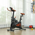 Indoor Exercise Bike, Quiet Stationary Bike, Stylish Cycling Machine with Adjustable Seat and Resistance, LCD Monitor, Tablet Holder, for Home Gym Cardio Workout, Black