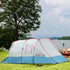 6-8 Person Tunnel Tent, Camping Tent with Bedroom, Living Room, Sewn-in Floor, 3 Doors and Carry Bag, 2000mm Water Column for Fishing, Hiking, Sports, and Traveling, Blue