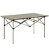 Two-Seater Portable Aluminium Table, with Roll-Up Tabletop and Bag - Khaki