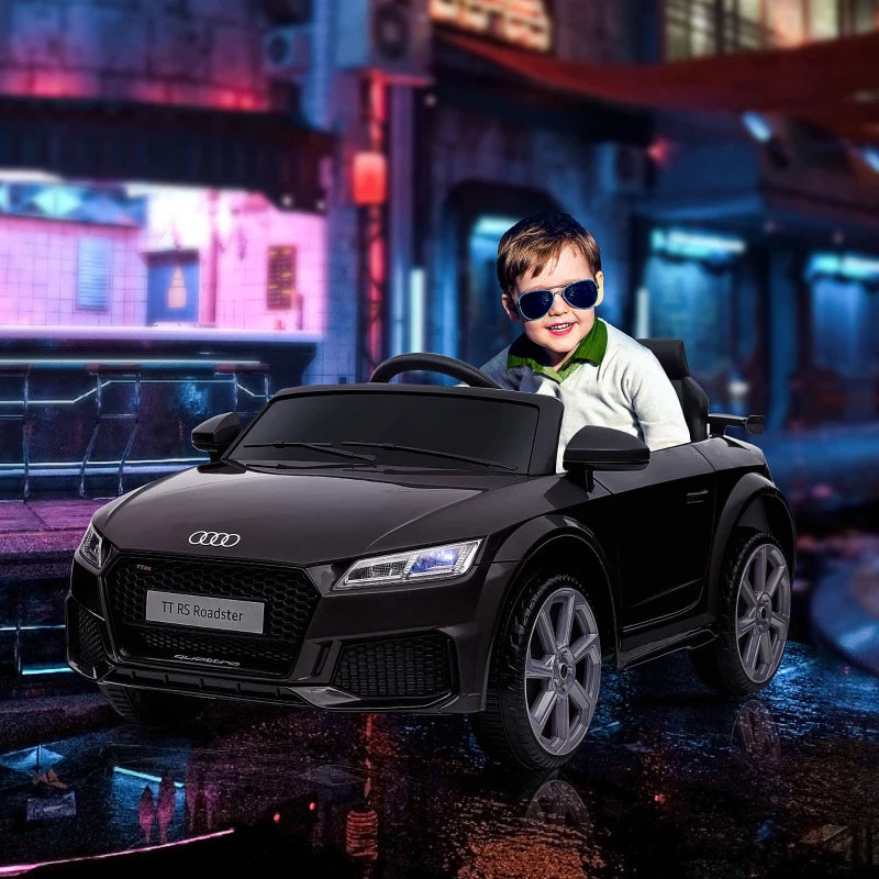 Kids Licensed Audi TT Ride-On Car 12V Battery w/ Remote Suspension Headlights and MP3 Player 2.5-5km/h Black