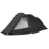 3-4 Man Tunnel Tent, Two Room Camping Tent with Windows, Portable Carry Bag, for Fishing, Hiking, Sports, Festival - Black