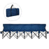 6 Seater Folding Camping Chair with Cup Holder & Carry Bag - Blue