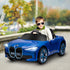 BMW i4 Licensed 12V Kids Electric Ride-On Car, Blue