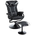 Reclining Chair and Stool Set, Recliner Chair with Headrest, Gaming Chair with Lumbar Support, Pedestal Base for Home Office, Grey Bargain Clearance Centre