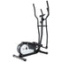 Elliptical Cross Trainer, Home Cardio Workout Machine with Eight Level Magnetic Resistance, LCD Monitor, Heart Rate Sensor, Two Wheels