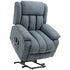 Oversized Riser and Recliner Chairs for the Elderly with 8 Vibration Massage, Large Fabric Upholstered Lift Chair for Living Room with Remote Control, Side Pocket, Footrest, Dark Grey
