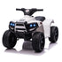 6V Kids Electric Ride on Car, ATV Toy, Quad Bike with Headlights, Horn, for Toddlers 18-36 Months White