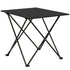 Folding Camping Table, Lightweight Metal Picnic Table with Carry Bag, Foldable Table for Outdoor Camping, Picnic, Hiking, BBQ, Fishing, Black