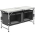 4ft Folding Camping Cupboard Kitchen, Height Adjustable Aluminium Camping Table with Storage, Lightweight Picnic Table for Outdoor Garden BBQ Party