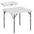 34/74cm Folding Camping Table, with Handle - White