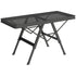 3 ft Folding Camping Table w/ Adjustable Heights, Portable Lightweight Outdoor Folding Picnic Table with Metal Mesh Desktop & Aluminium Legs for Picnic, Garden, Party, Black