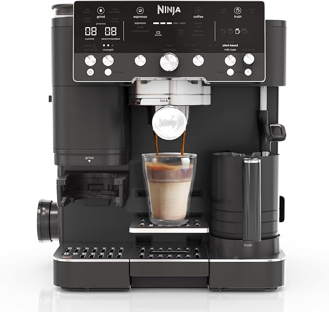 **£5 RAFFLE Ninja Luxe Premier 3-in-1 Coffee Machine, Latte, Cappuccino, Cold Brew & Espresso Maker With Built in Bean Grinder & Milk Frother