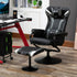 Reclining Chair and Stool Set, Recliner Chair with Headrest, Gaming Chair with Lumbar Support, Pedestal Base for Home Office, Grey Bargain Clearance Centre
