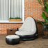 Inflatable Tub Chair and Footstool, Grey