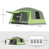 Tunnel Tent Camping Shelter w/ Porch, Two Rooms, Lamp Hook, Portable Carry Bag
