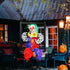 Halloween Animated Hinging Clown in Cage with Glowing LED Eyes, Spooky Clown Scary Halloween Decorations, Battery Operated, Indoor Party Props